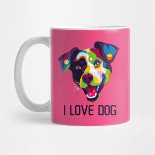 I Love Dog Colorful Mug